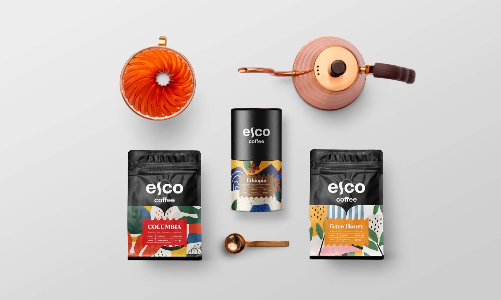 咖啡飲料包裝設(shè)計(jì)色彩豐富好識(shí)別(圖1)