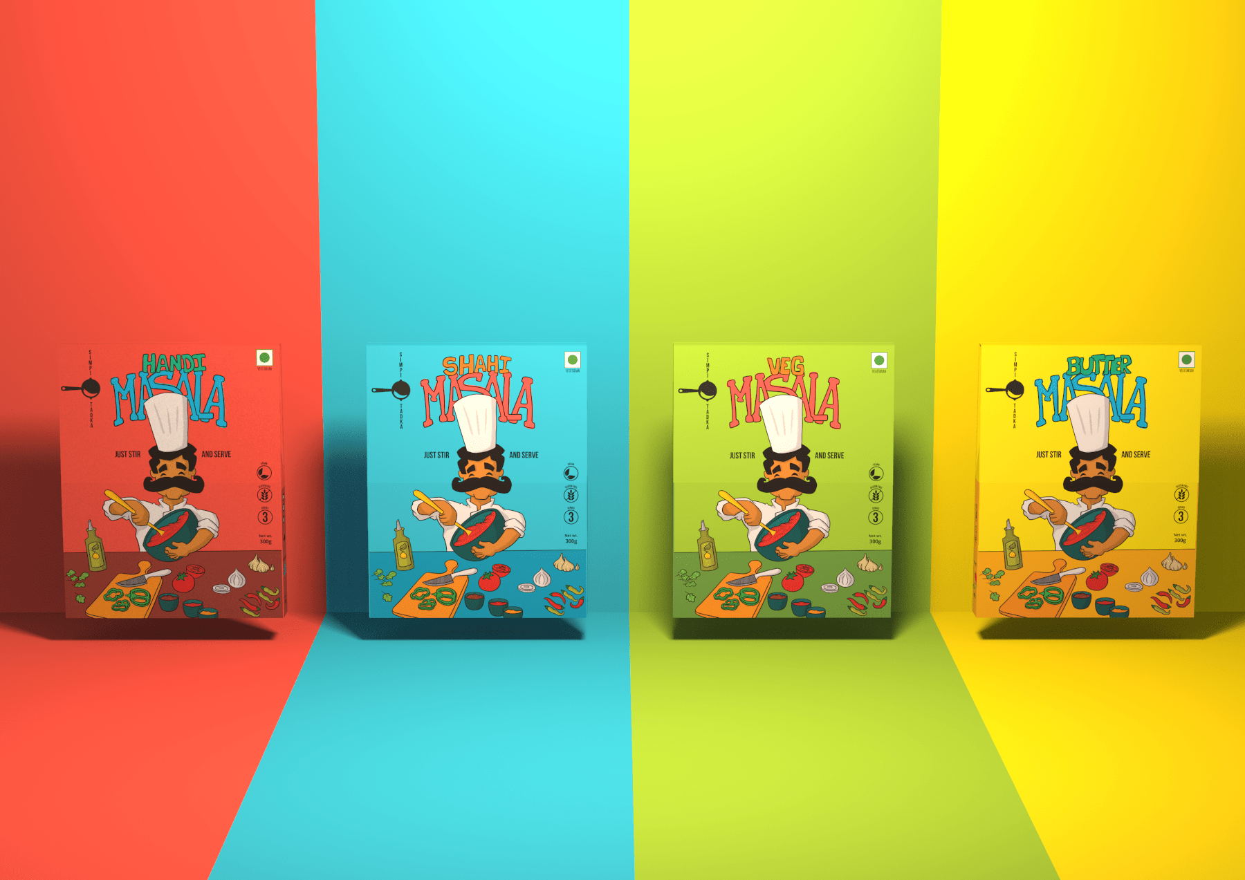 Simpli Tadka系列咖喱包裝設(shè)計(jì)欣賞(圖1) Simpli Tadka系列咖喱包裝設(shè)計(jì)欣賞(圖1)