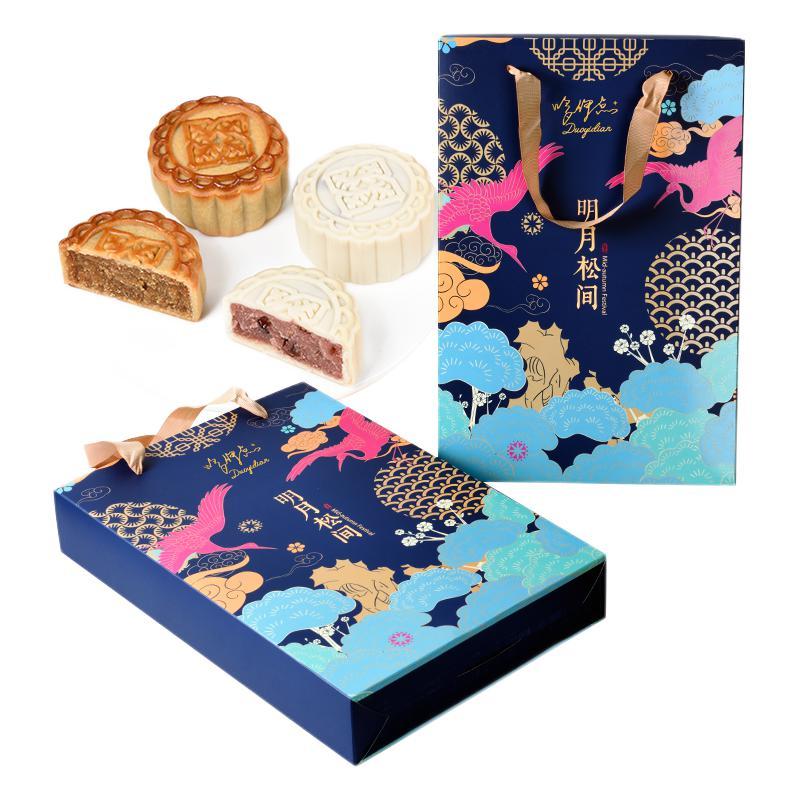 哆伊點(diǎn) 明月松間 廣式月餅 6餅2味 390g 禮盒裝包裝禮盒產(chǎn)品包裝創(chuàng)意設(shè)計(jì)欣賞(圖1)