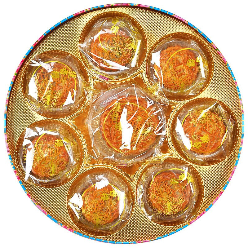 蓮香樓 七星伴月 廣式月餅 8餅4味 1.02kg 禮盒裝包裝禮盒產(chǎn)品包裝創(chuàng)意設計欣賞(圖4)