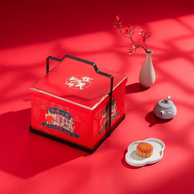 Huamei 華美 祝福心意 廣式月餅 12餅5味 1kg包裝禮盒產(chǎn)品包裝創(chuàng)意設(shè)計(jì)欣賞(圖3)
