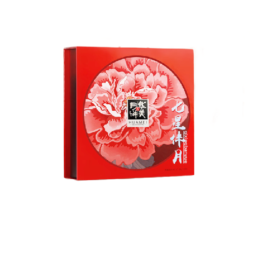 Huamei 華美 七星伴月 廣式月餅 8餅5味 880g 禮盒裝包裝禮盒產(chǎn)品包裝創(chuàng)意設(shè)計(jì)欣賞(圖1)