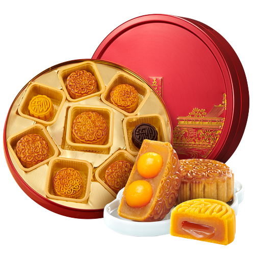 WU FANG ZHAI 五芳齋 五芳?xì)g月 廣式月餅 8餅8味 550g包裝禮盒產(chǎn)品包裝創(chuàng)意設(shè)計欣賞(圖1)