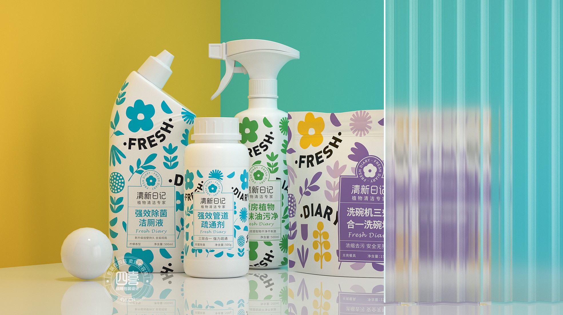 居家清潔產(chǎn)品外包裝設(shè)計作品欣賞(圖1)