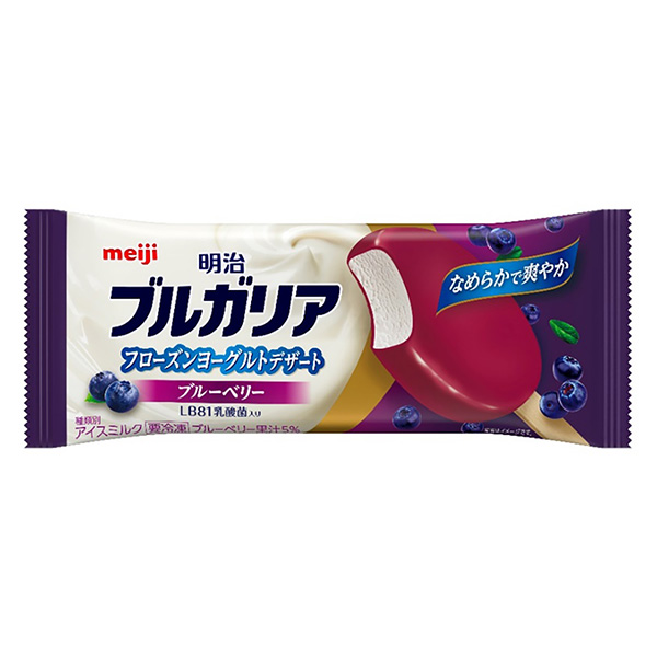 明治保加利亞冷凍酸奶甜點藍莓包裝設計欣賞(圖1)