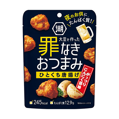 無辜下酒菜一口炸雞蒜醬油湖池屋點心包裝設(shè)計(圖1)