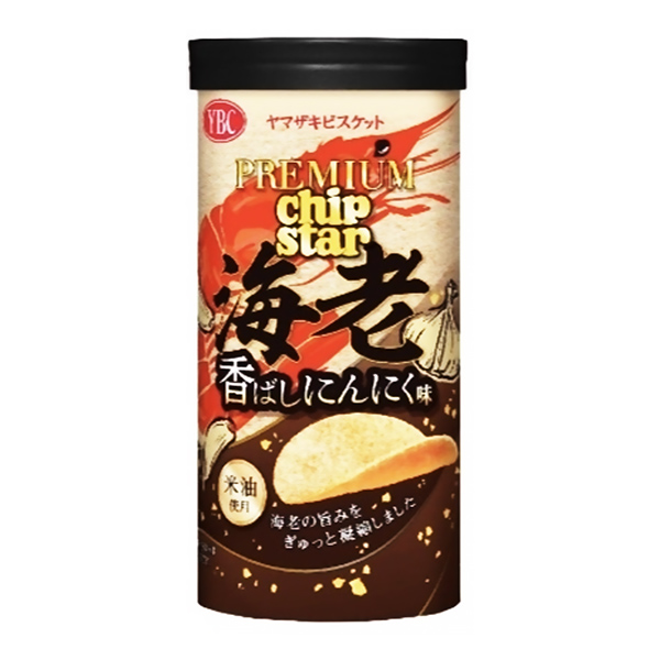 高級(jí)芯片明星蝦香蒜味山崎餅干食品飲料包裝設(shè)計(jì)(圖1)